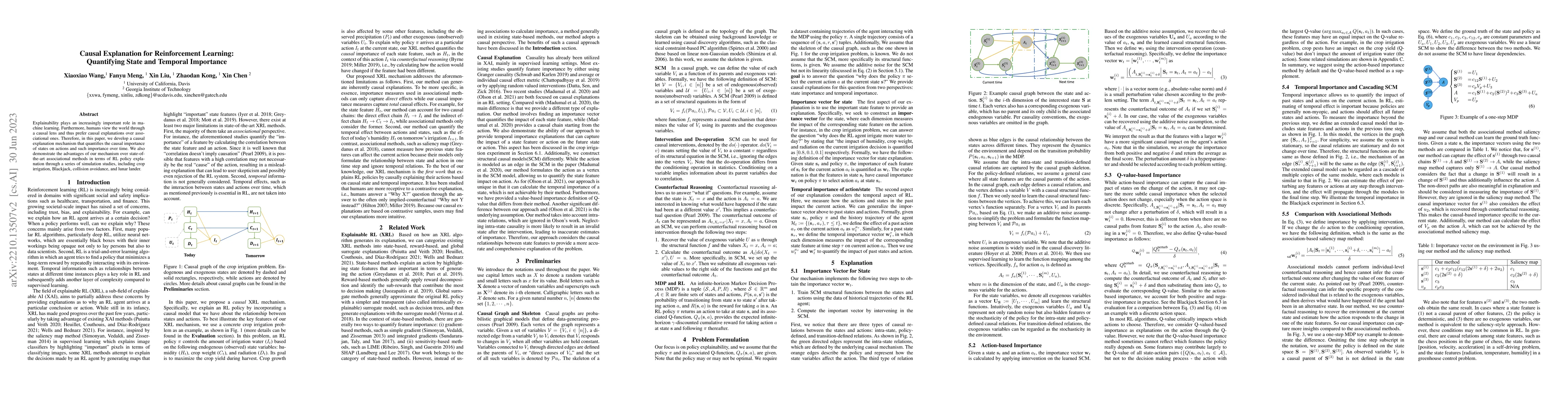 Thumbnail for Causal Explanation for Reinforcement Learning: Quantifying State and
  Temporal Importance