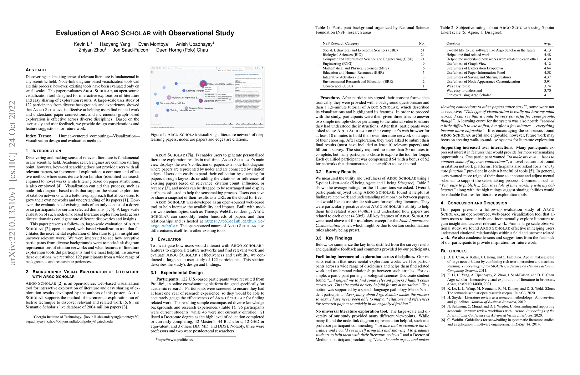 Thumbnail for Evaluation of Argo Scholar with Observational Study