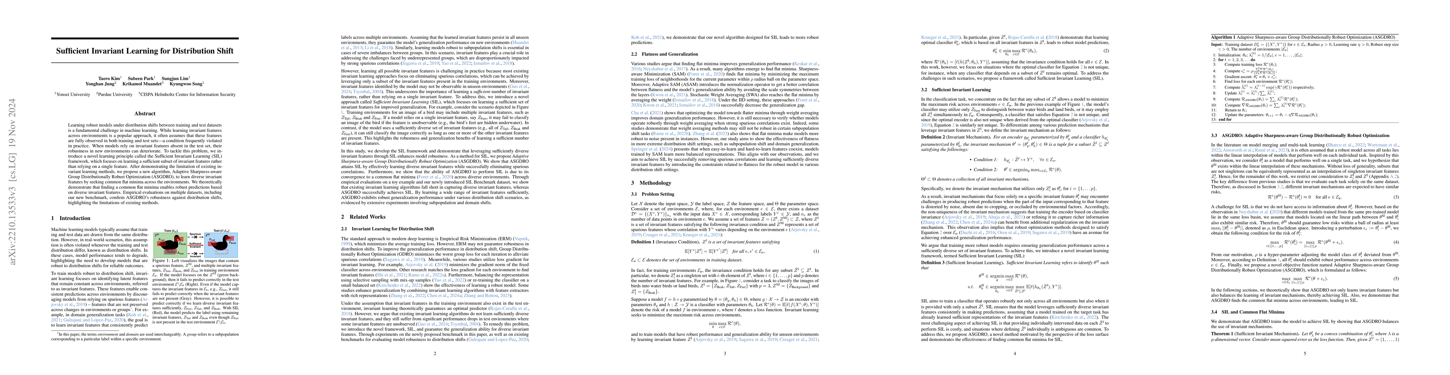 Thumbnail for Sufficient Invariant Learning for Distribution Shift