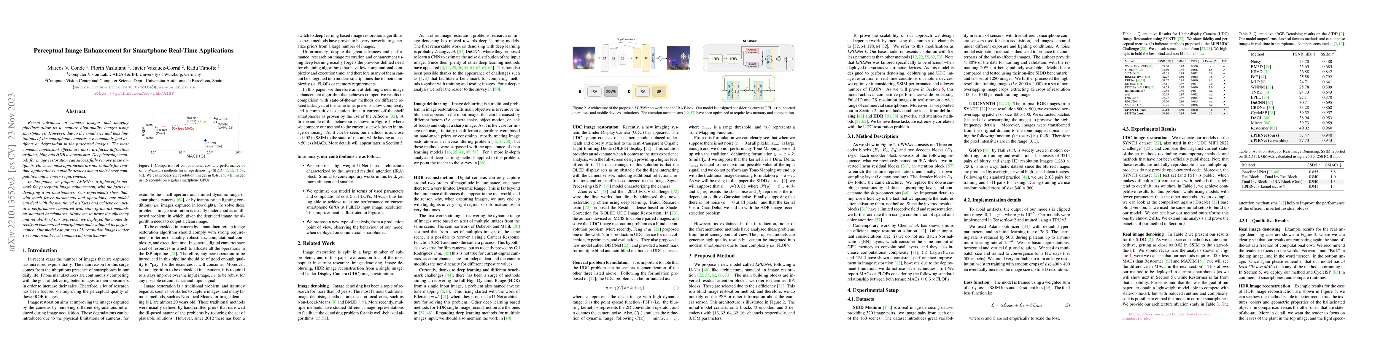 Thumbnail for Perceptual Image Enhancement for Smartphone Real-Time Applications