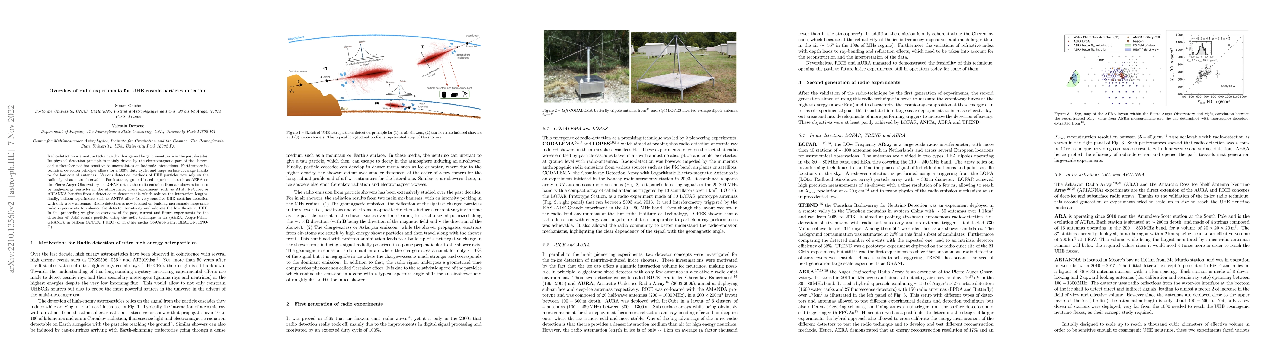 Thumbnail for Overview of radio experiments for UHE cosmic particles detection