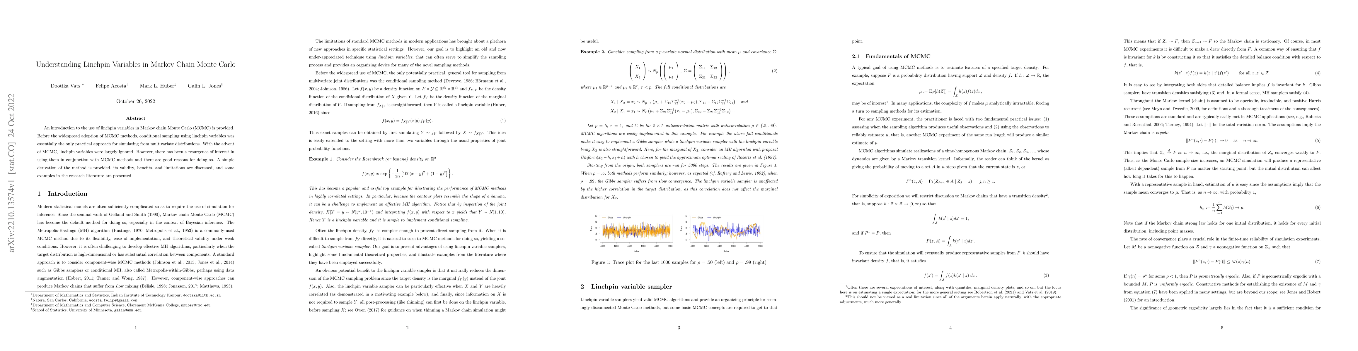 Thumbnail for Understanding Linchpin Variables in Markov Chain Monte Carlo