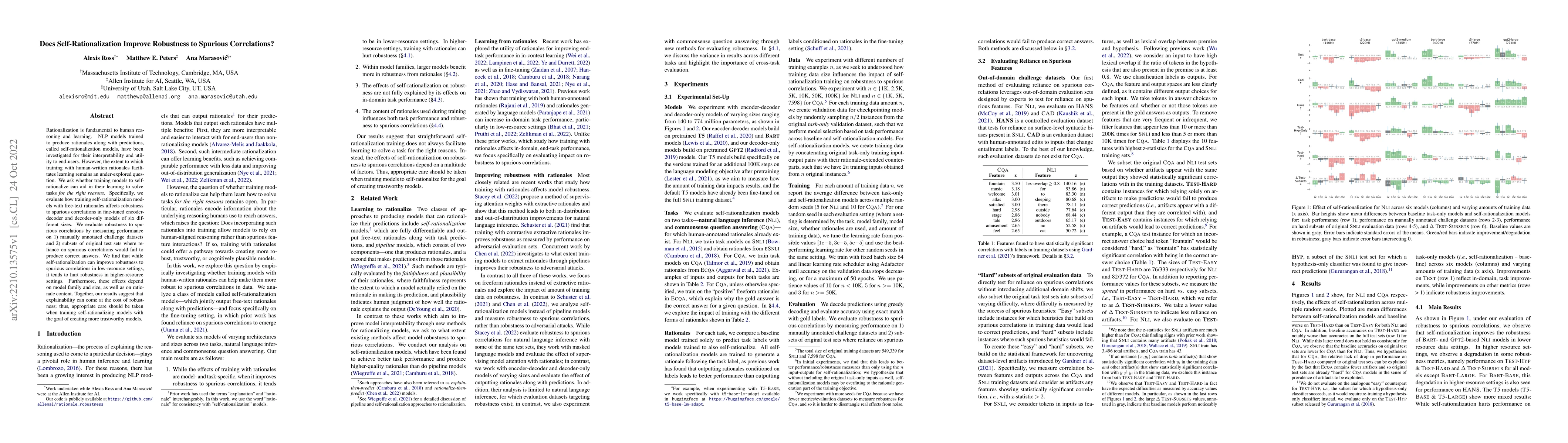 Thumbnail for Does Self-Rationalization Improve Robustness to Spurious Correlations?
