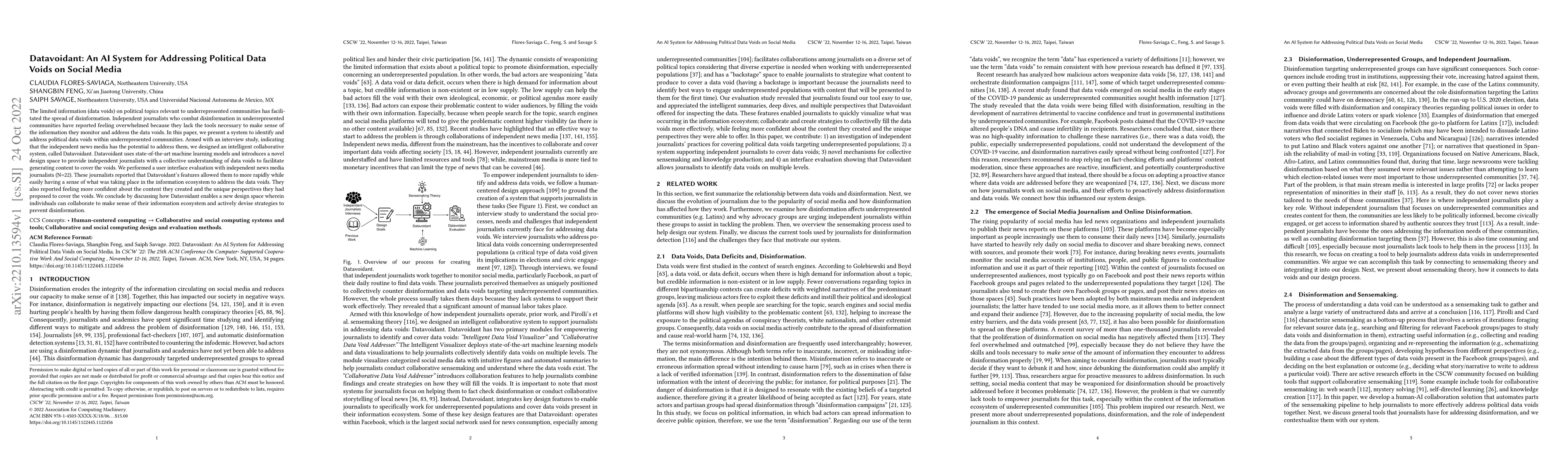 Thumbnail for Datavoidant: An AI System for Addressing Political Data Voids on Social
  Media
