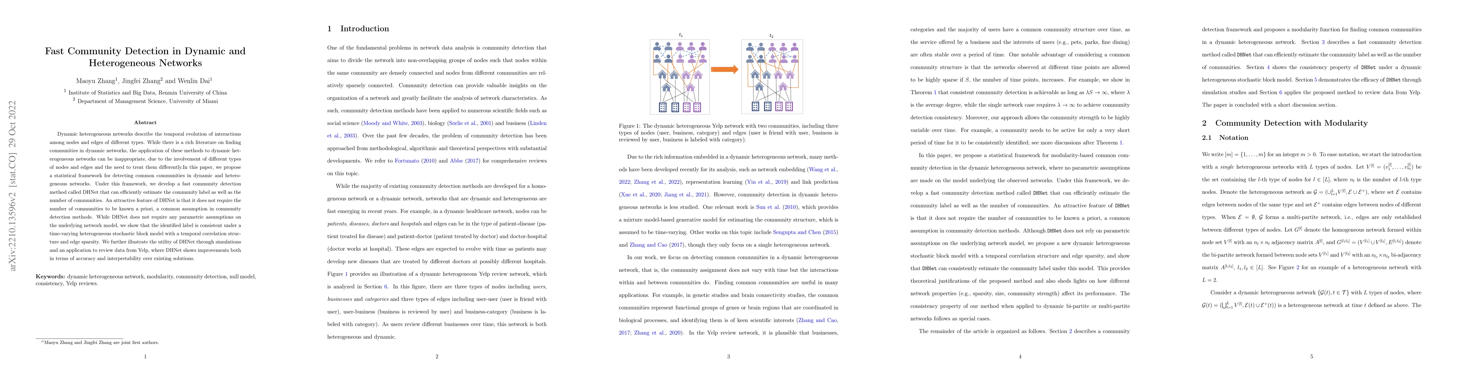Thumbnail for Fast Community Detection in Dynamic and Heterogeneous Networks