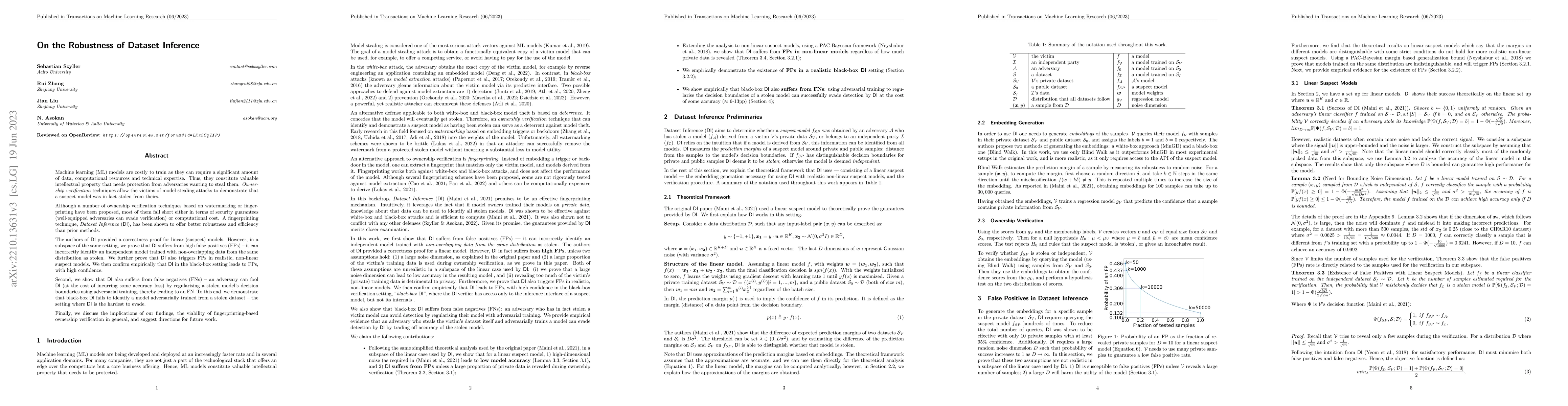 Thumbnail for On the Robustness of Dataset Inference