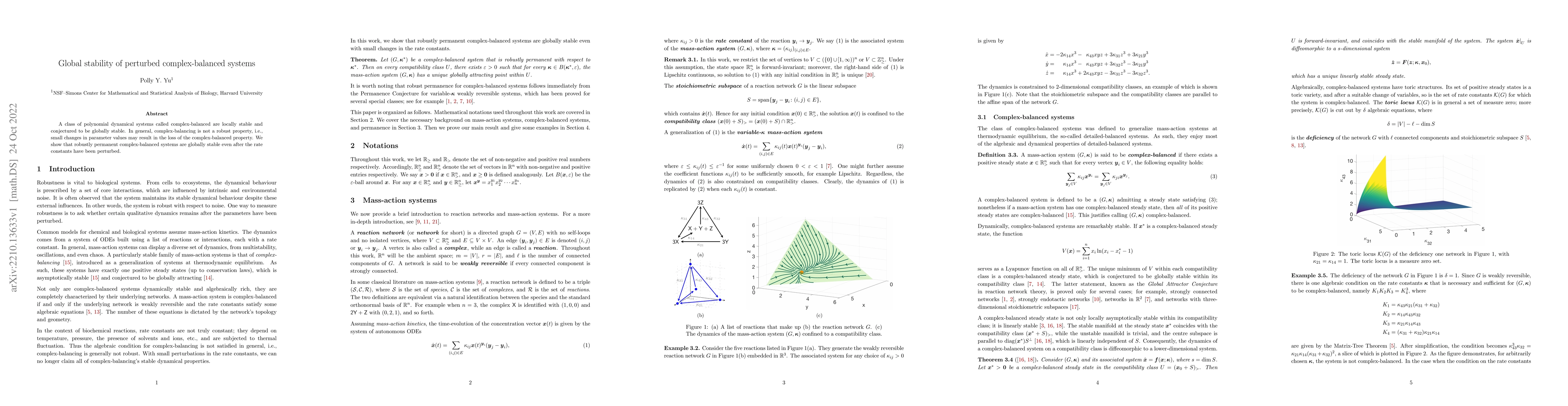 Thumbnail for Global stability of perturbed complex-balanced systems