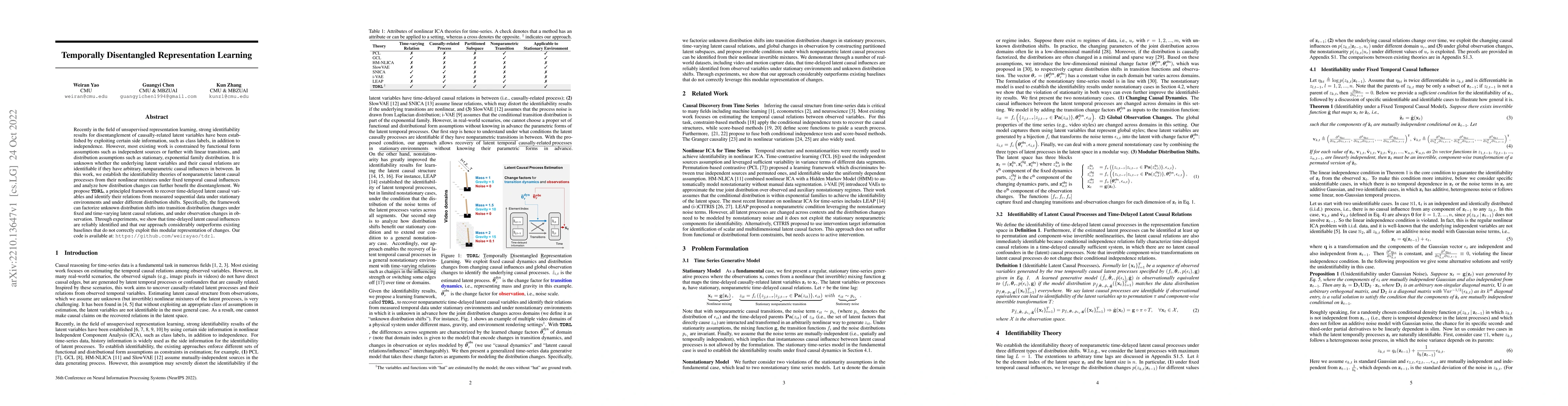 Thumbnail for Temporally Disentangled Representation Learning
