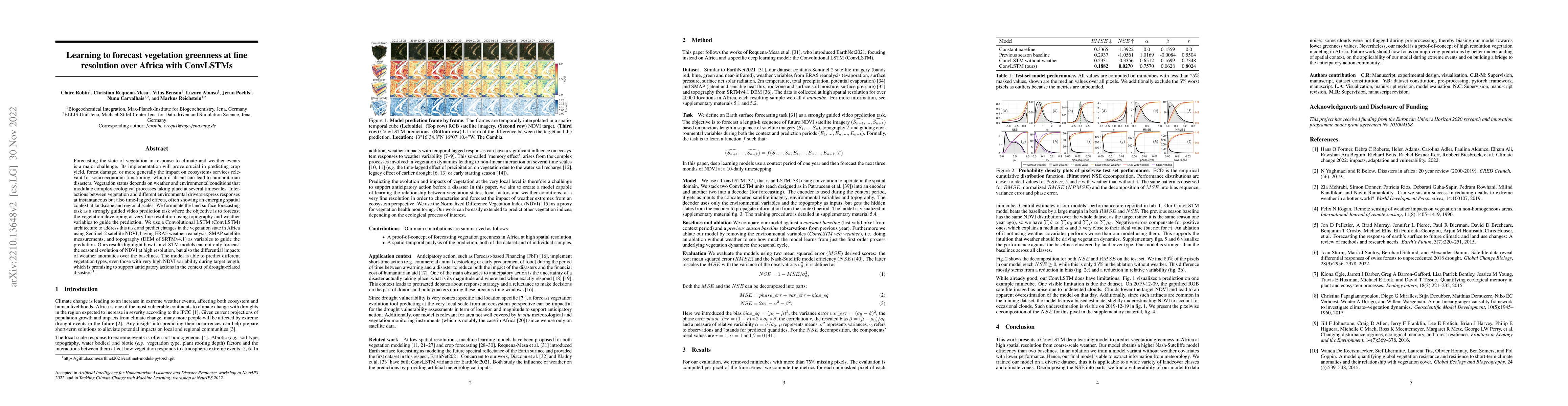 Thumbnail for Learning to forecast vegetation greenness at fine resolution over Africa
  with ConvLSTMs