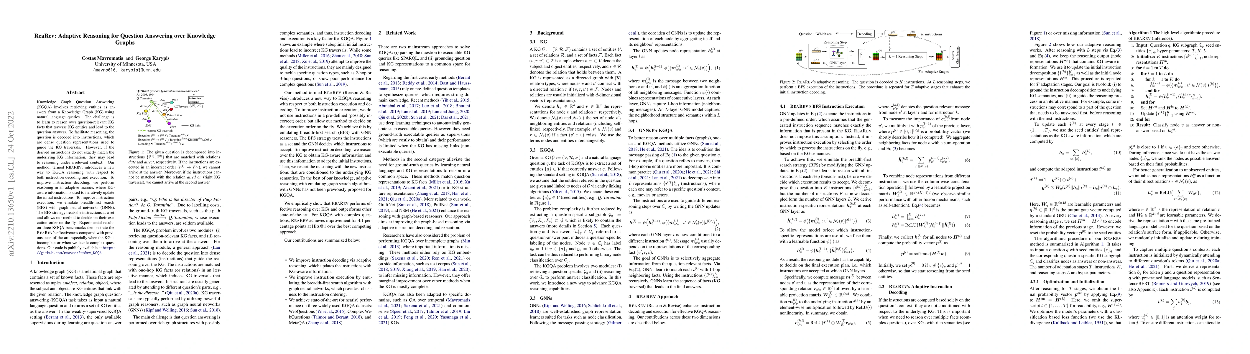 Thumbnail for ReaRev: Adaptive Reasoning for Question Answering over Knowledge Graphs