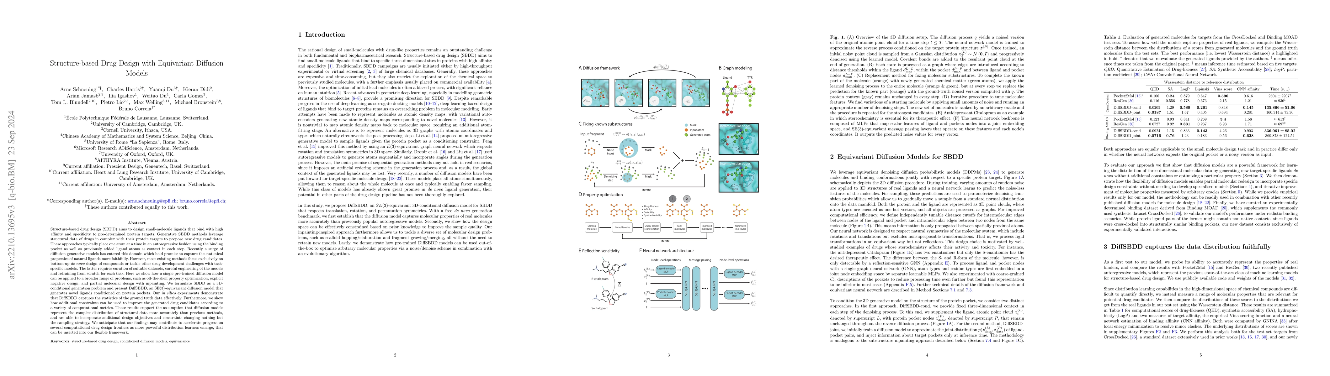 Thumbnail for Structure-based Drug Design with Equivariant Diffusion Models