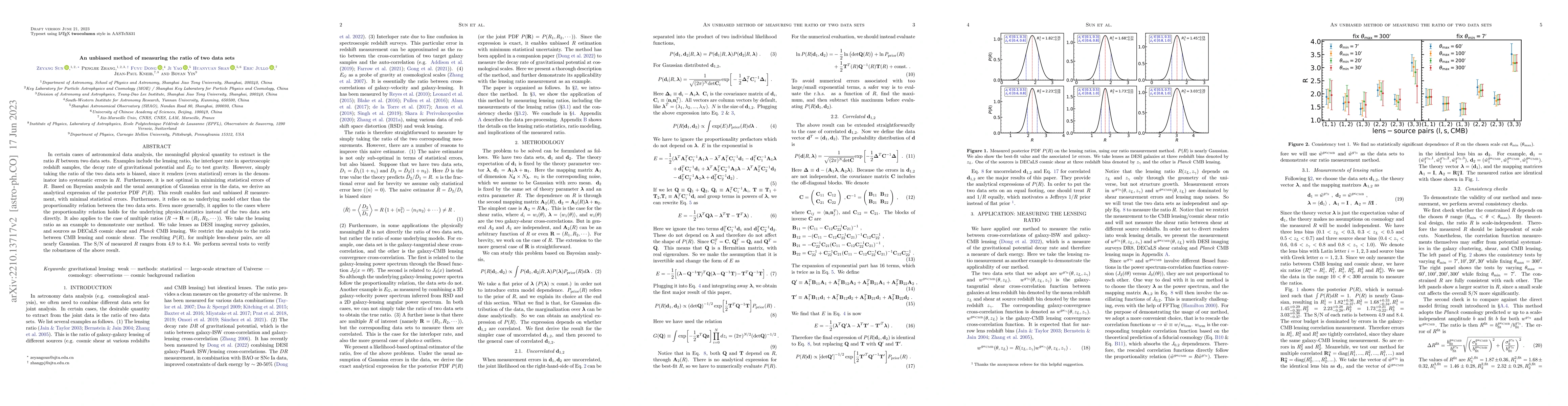 Thumbnail for An unbiased method of measuring the ratio of two data sets