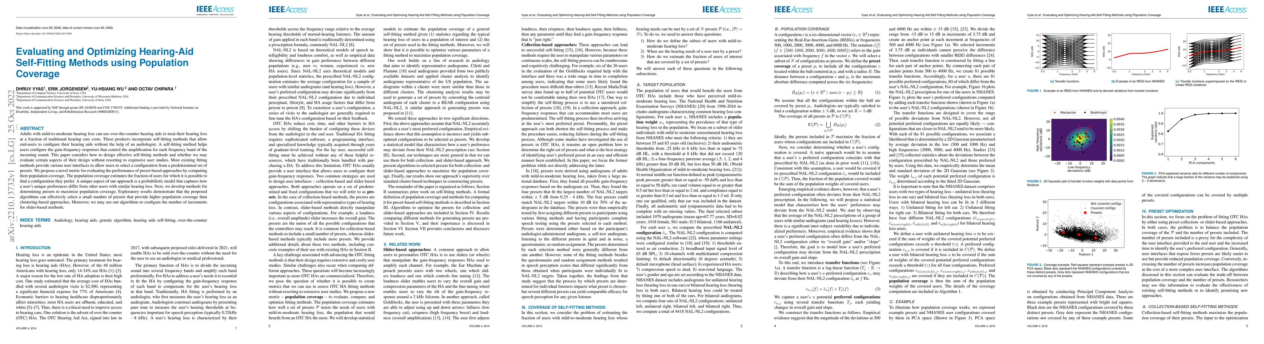 Thumbnail for Evaluating and Optimizing Hearing-Aid Self-Fitting Methods using
  Population Coverage
