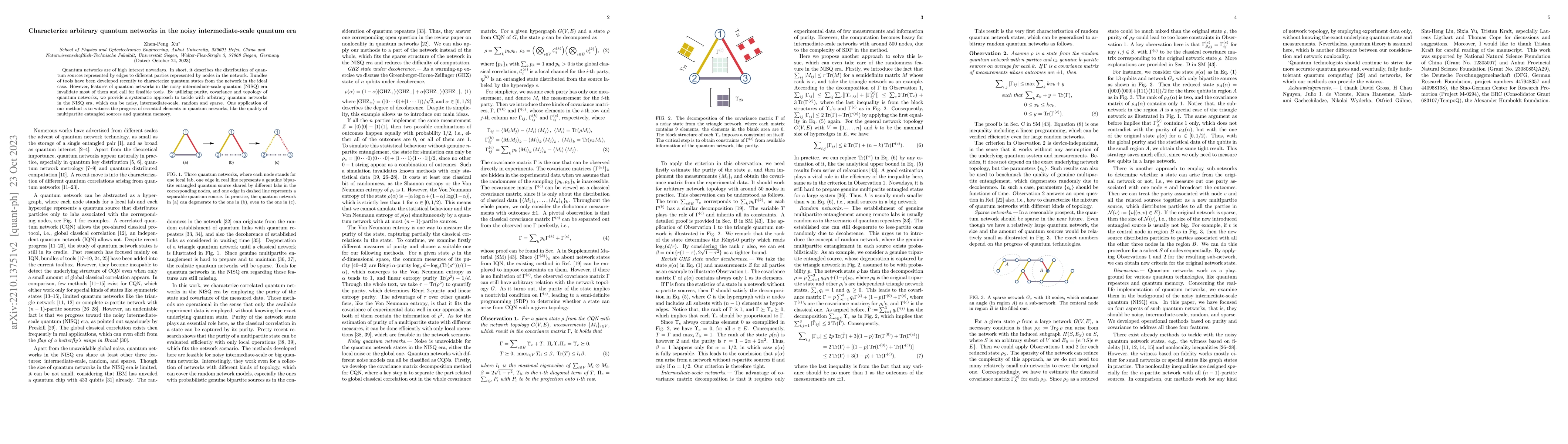 Thumbnail for Characterizing arbitrary quantum networks in the noisy
  intermediate-scale quantum era