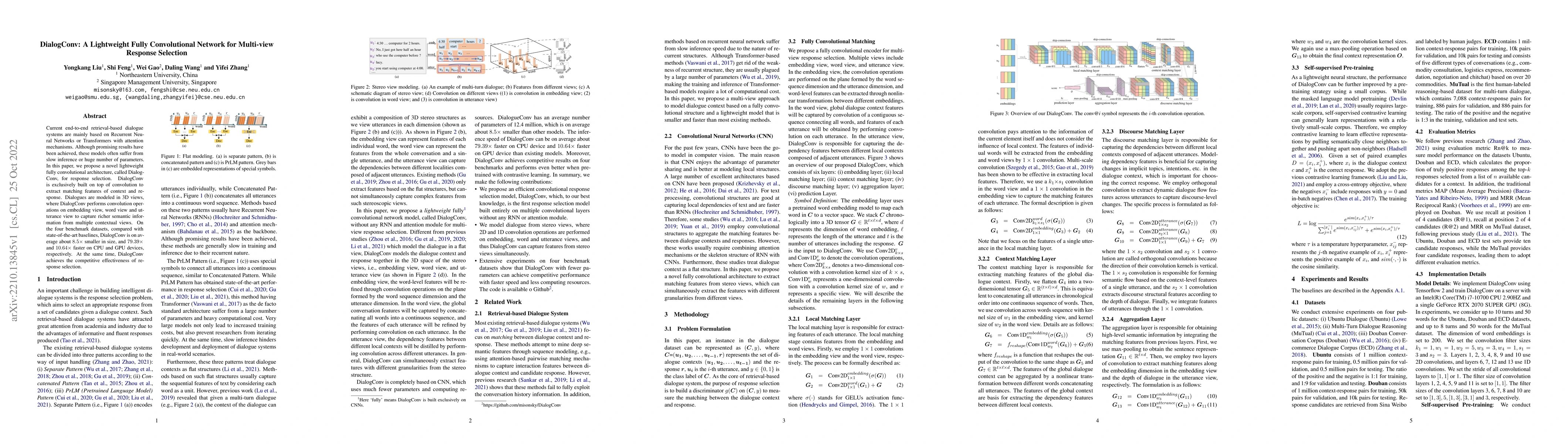 Thumbnail for DialogConv: A Lightweight Fully Convolutional Network for Multi-view
  Response Selection