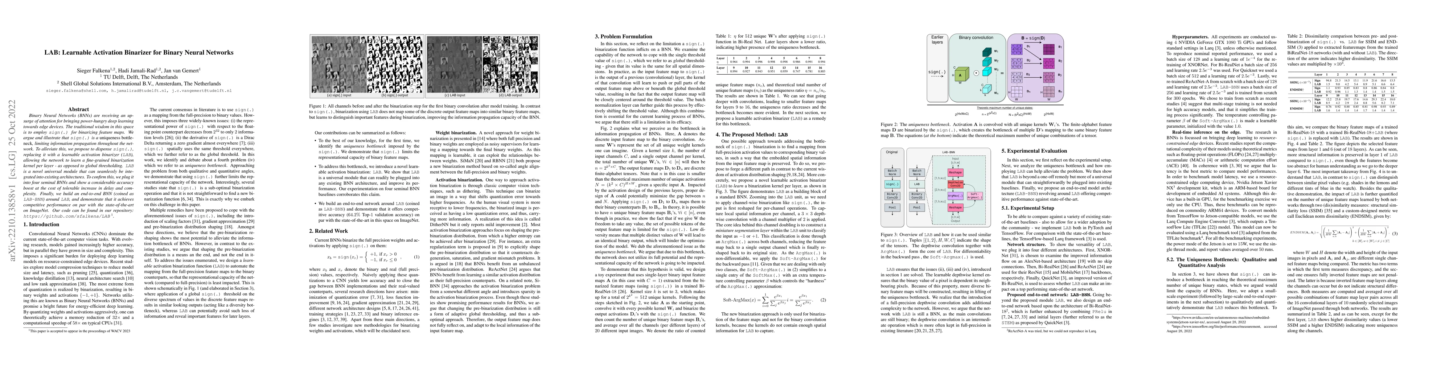 Thumbnail for LAB: Learnable Activation Binarizer for Binary Neural Networks