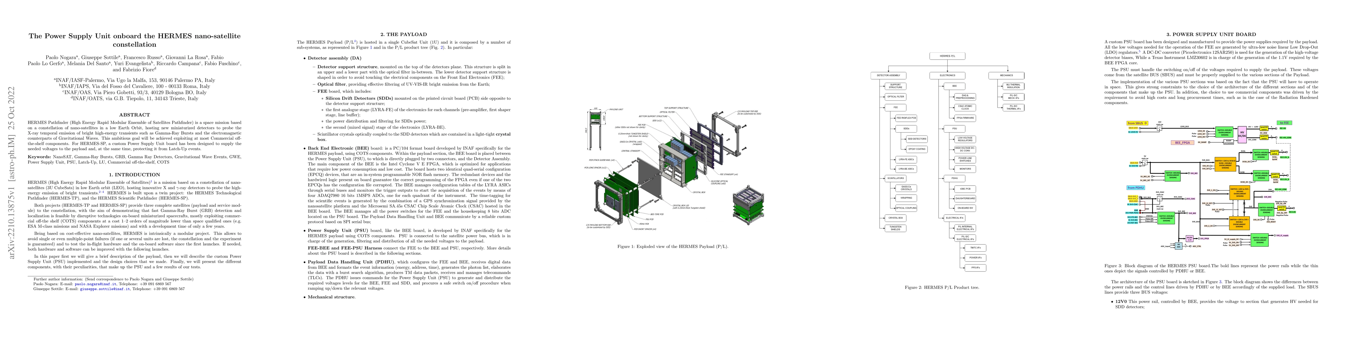 Thumbnail for The power supply unit onboard the HERMES nano-satellite constellation