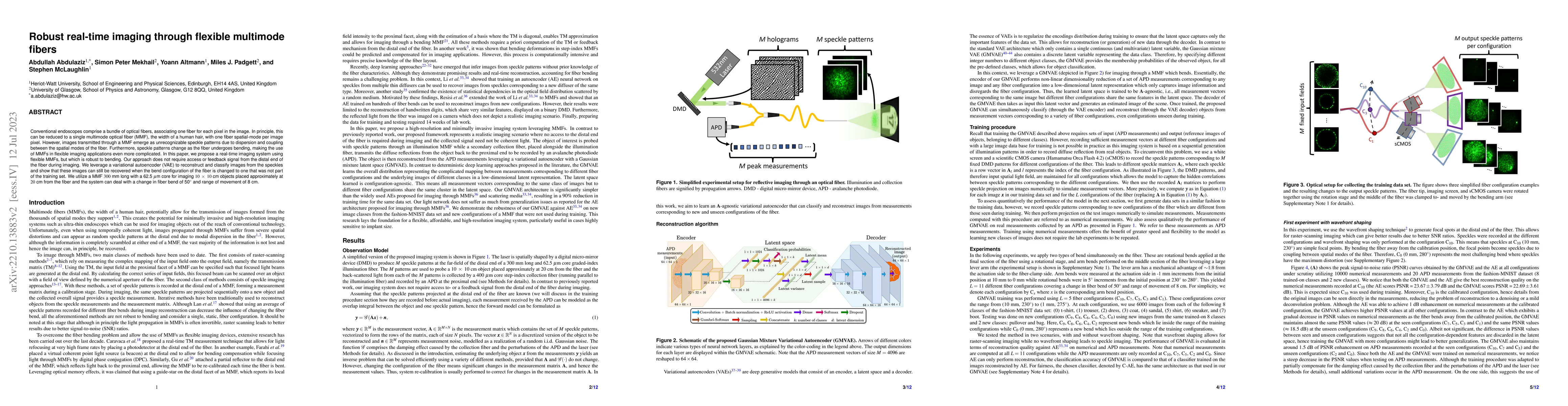 Thumbnail for Robust real-time imaging through flexible multimode fibers