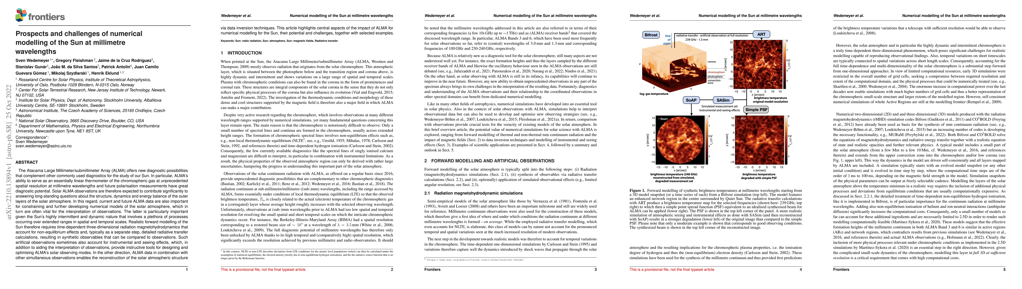Thumbnail for Prospects and challenges of numerical modelling of the Sun at millimetre
  wavelengths