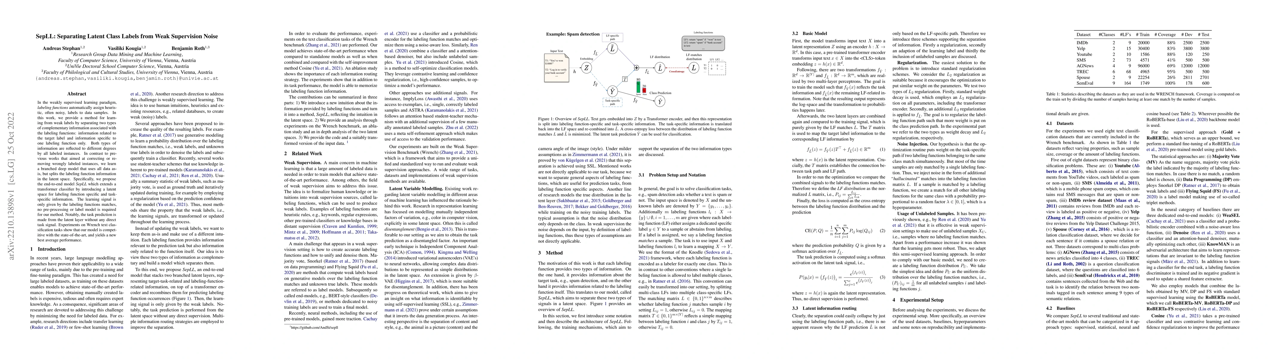 Thumbnail for SepLL: Separating Latent Class Labels from Weak Supervision Noise