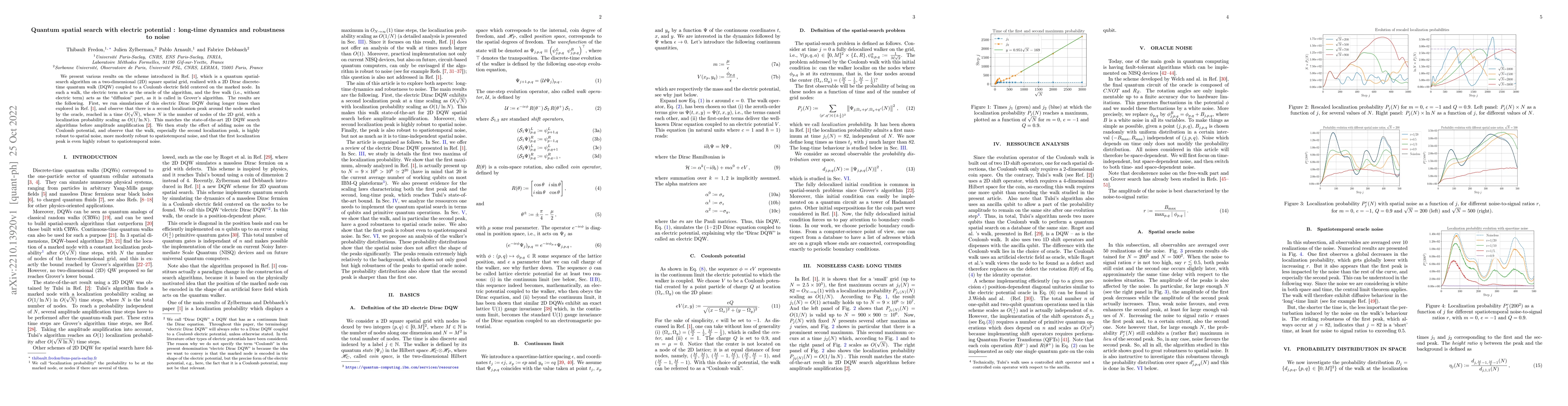 Thumbnail for Quantum spatial search with electric potential : long-time dynamics and
  robustness to noise