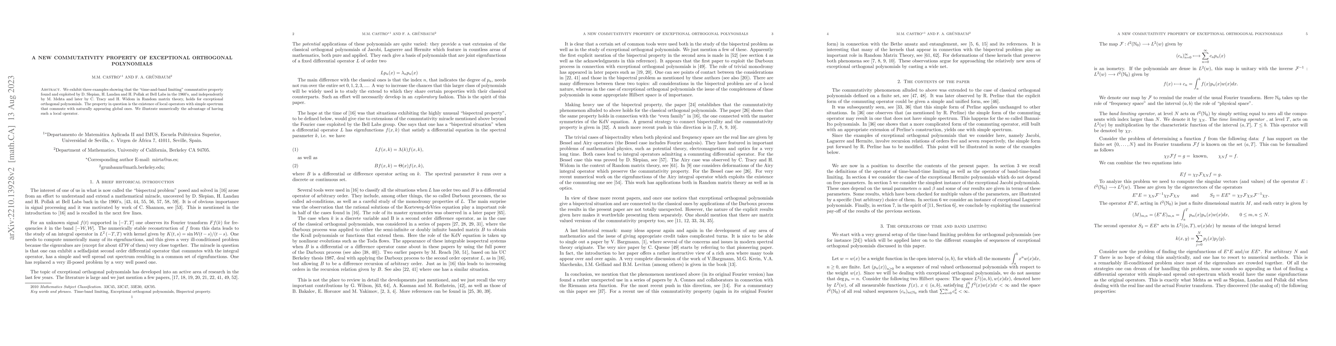 Thumbnail for A new commutativity property of exceptional orthogonal polynomials