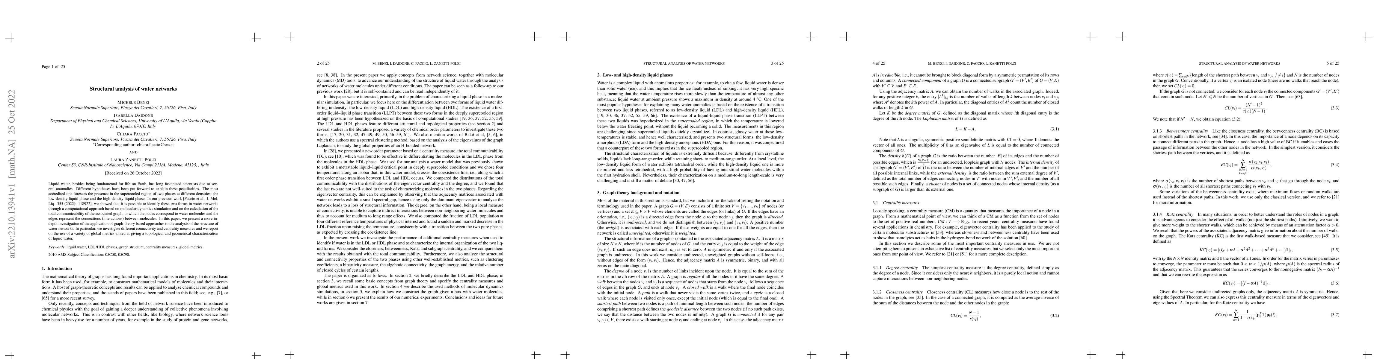 Thumbnail for Structural analysis of water networks