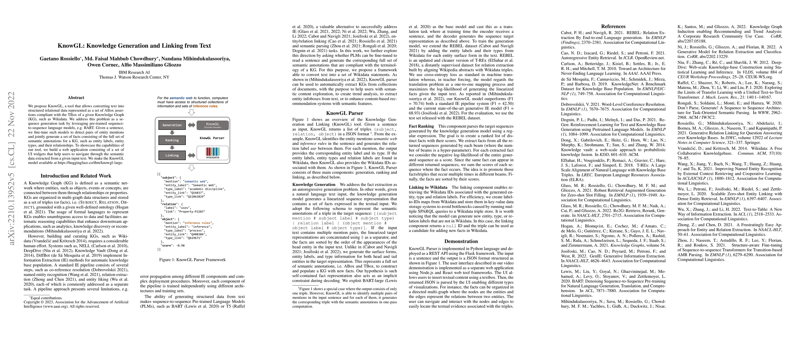 Thumbnail for KnowGL: Knowledge Generation and Linking from Text