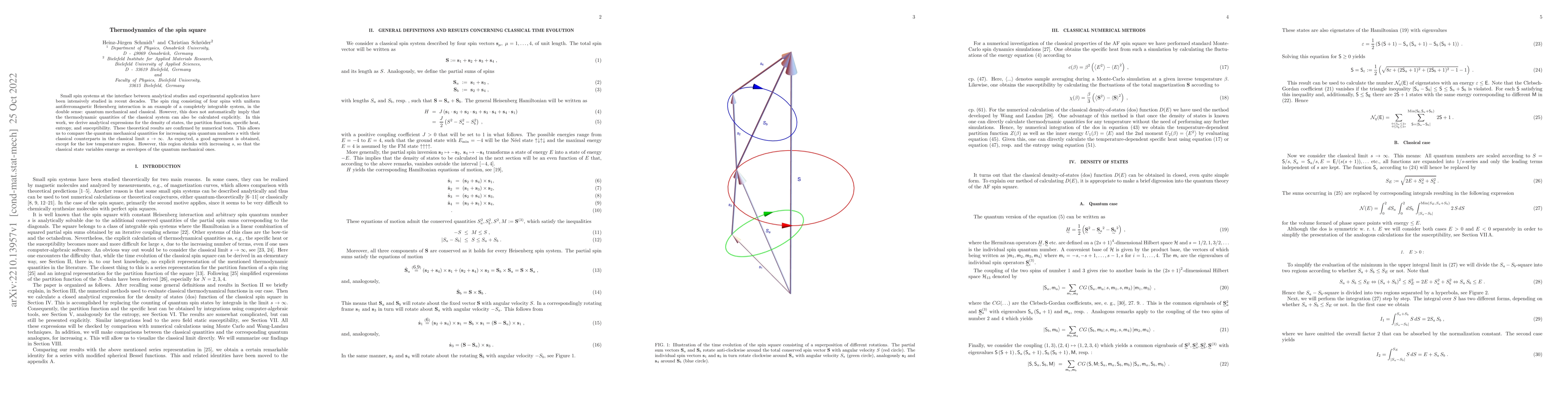 Thumbnail for Thermodynamics of the spin square