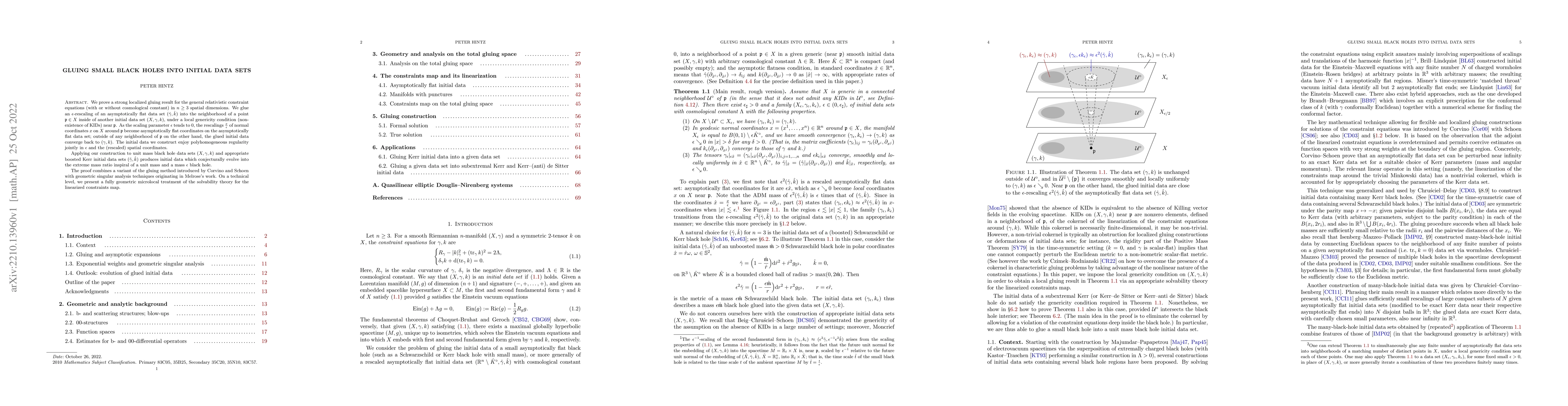 Thumbnail for Gluing small black holes into initial data sets