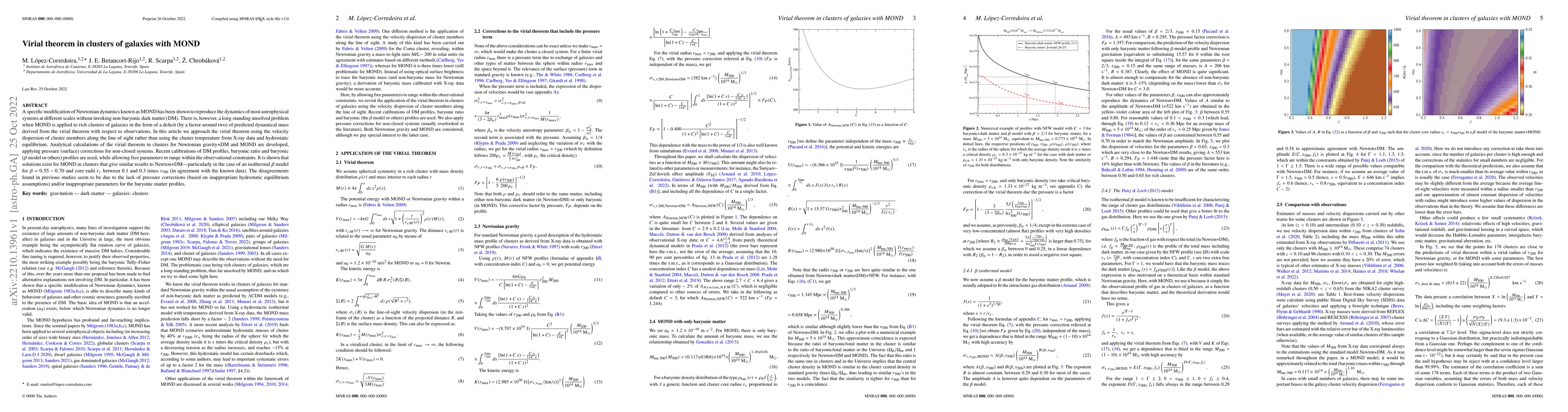 Thumbnail for Virial theorem in clusters of galaxies with MOND