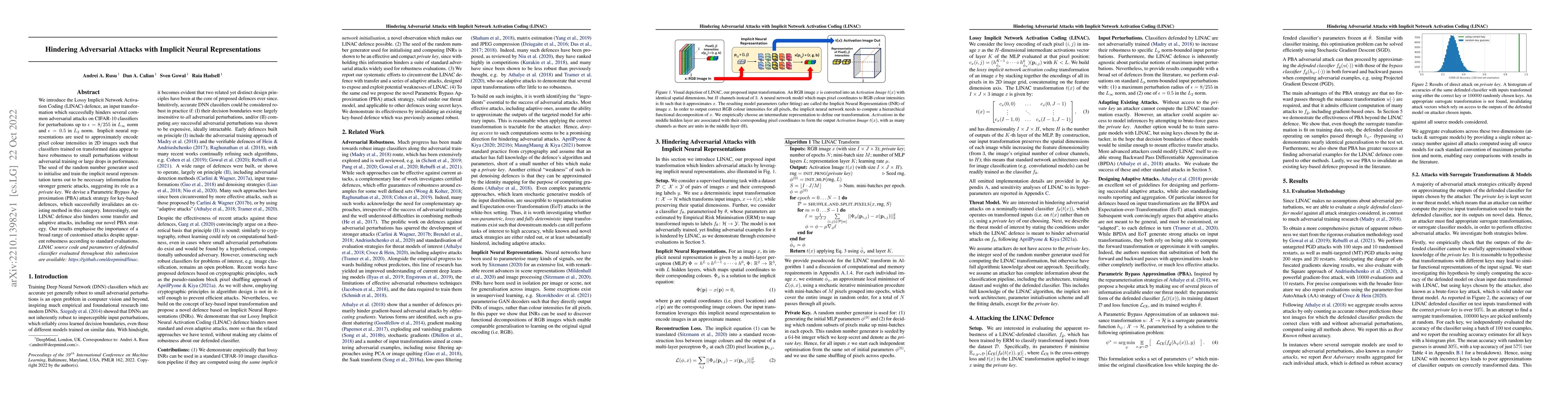Thumbnail for Hindering Adversarial Attacks with Implicit Neural Representations