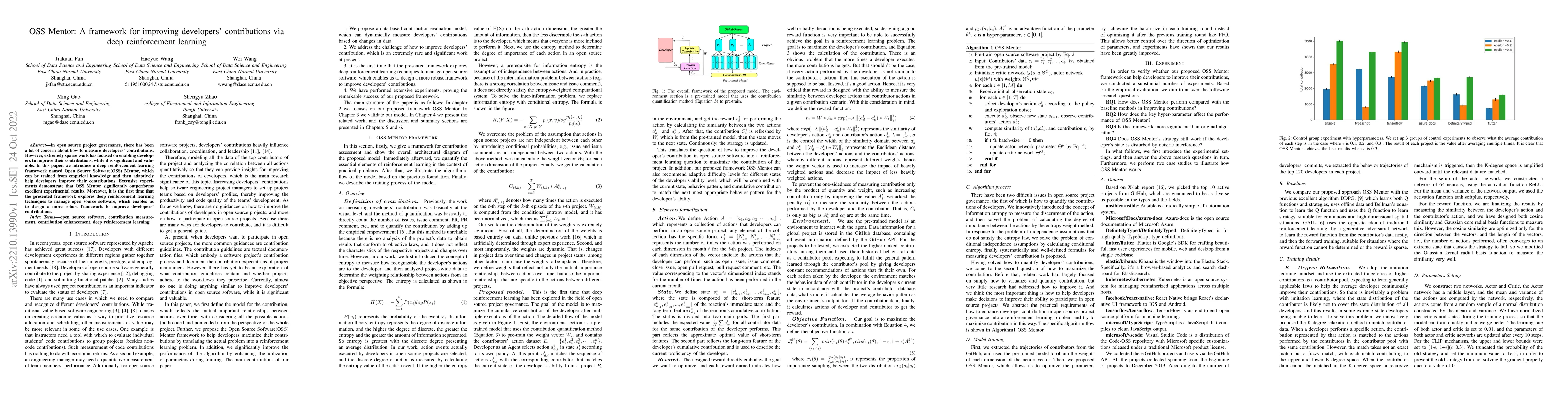 Thumbnail for OSS Mentor A framework for improving developers contributions via deep
  reinforcement learning