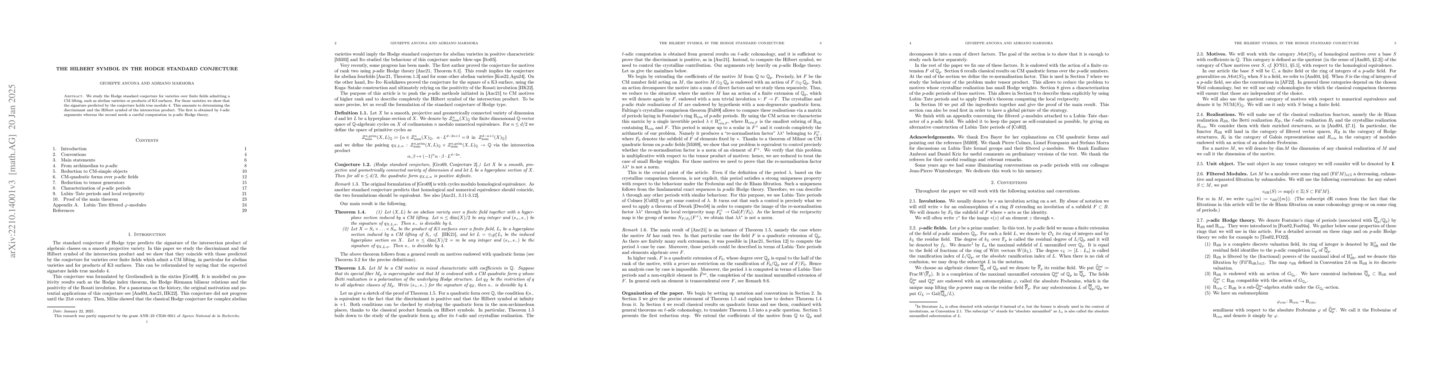 Thumbnail for The Hilbert symbol in the Hodge standard conjecture