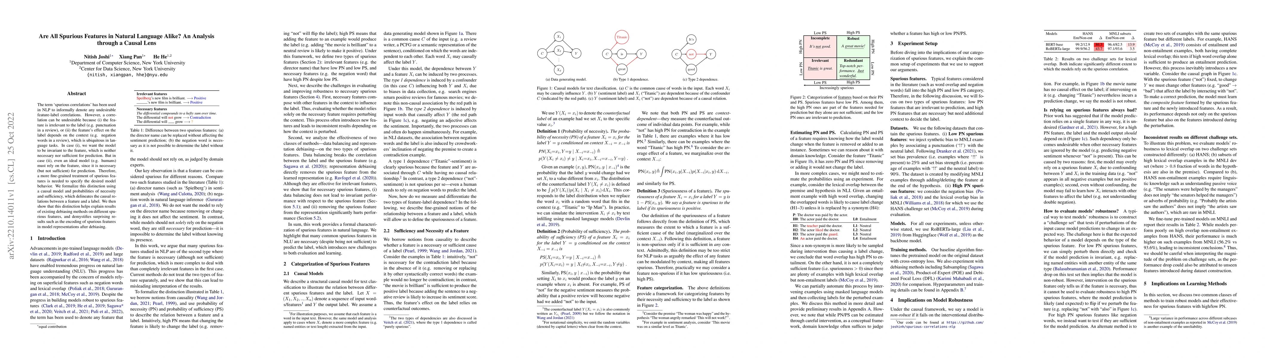 Thumbnail for Are All Spurious Features in Natural Language Alike? An Analysis through
  a Causal Lens