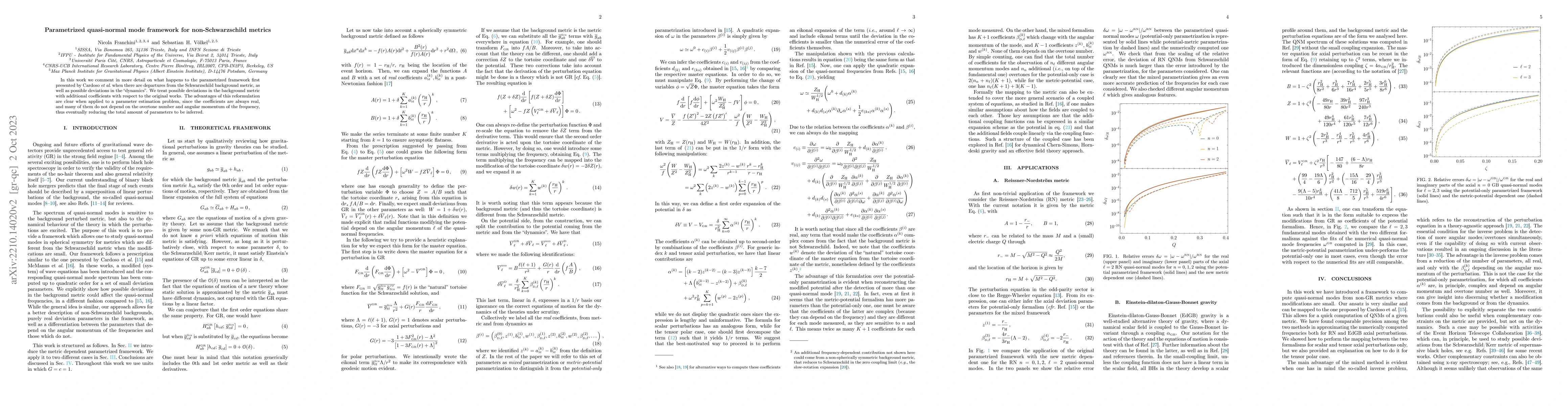 Thumbnail for A parametrized quasi-normal mode framework for non-Schwarzschild metrics