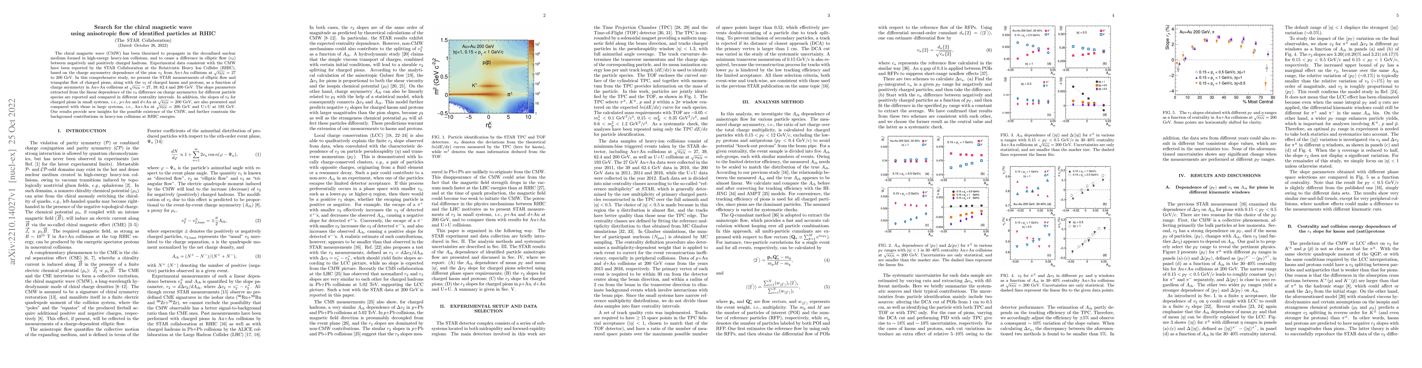Thumbnail for Search for the chiral magnetic wave using anisotropic flow of identified
  particles at RHIC