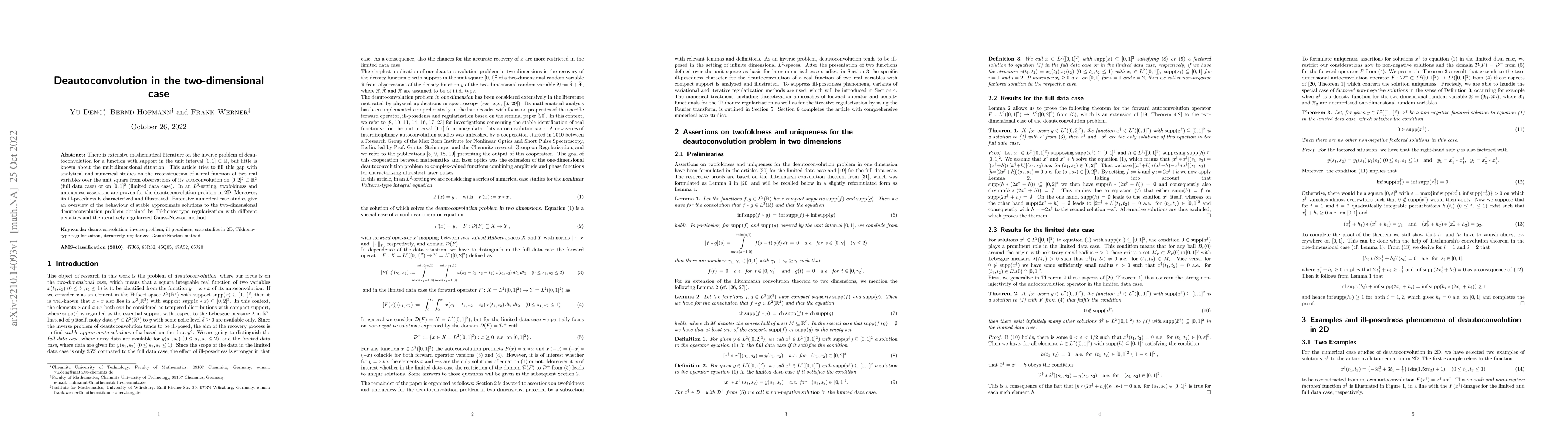 Thumbnail for Deautoconvolution in the two-dimensional case
