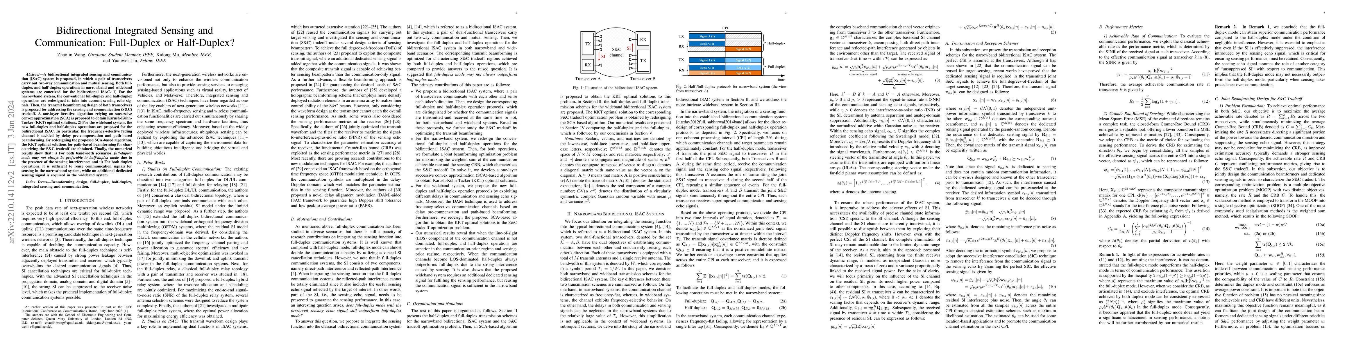 Thumbnail for Bidirectional Integrated Sensing and Communication: Full-Duplex or
  Half-Duplex?