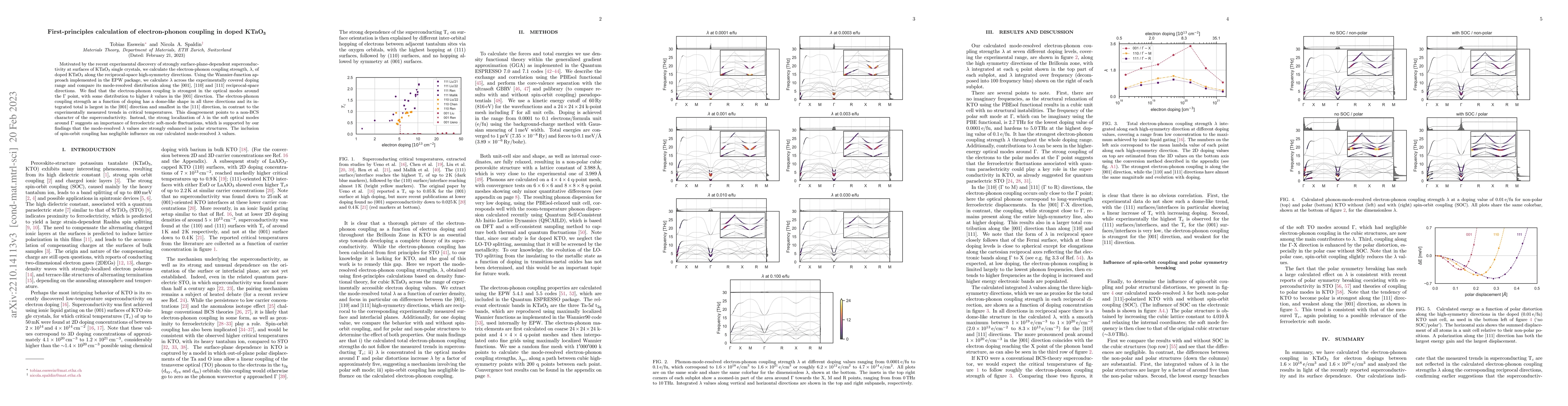 Thumbnail for First-principles calculation of electron-phonon coupling in doped
  KTaO$_3$