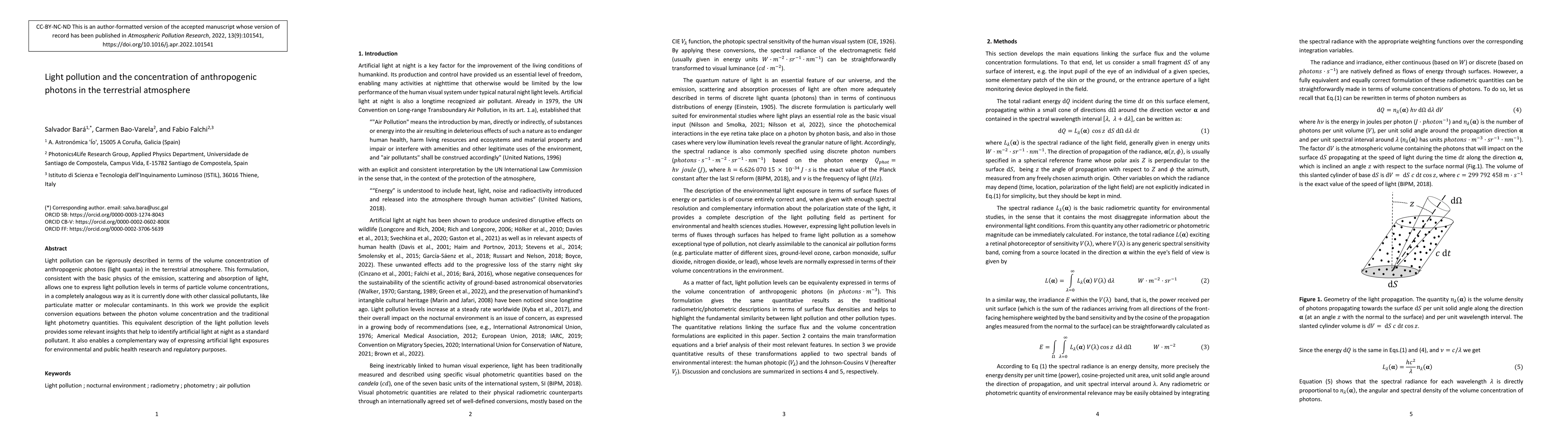 Thumbnail for Light pollution and the concentration of anthropogenic photons in the
  terrestrial atmosphere