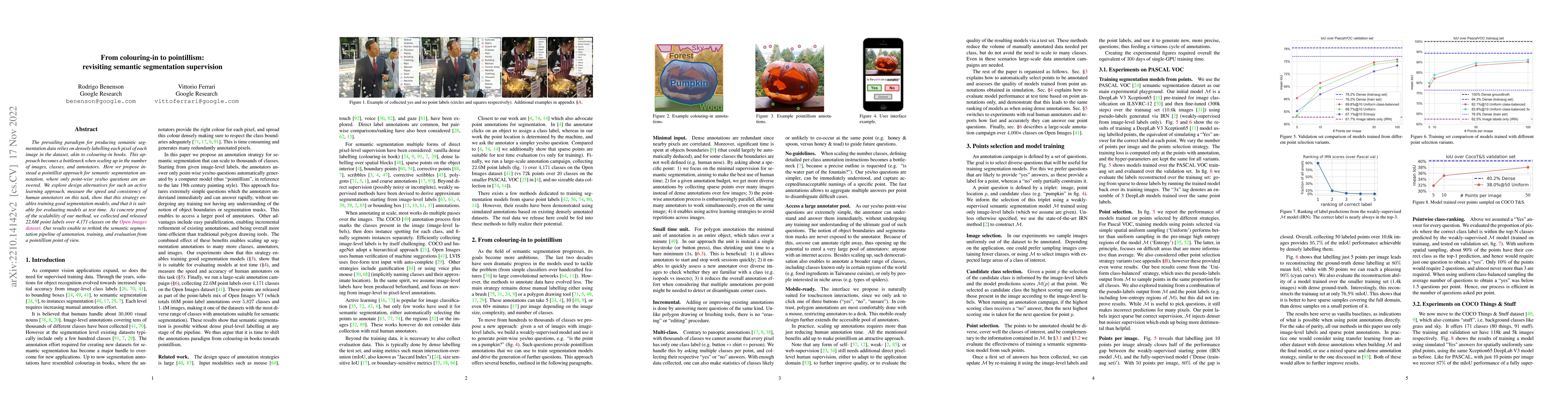 Thumbnail for From colouring-in to pointillism: revisiting semantic segmentation
  supervision