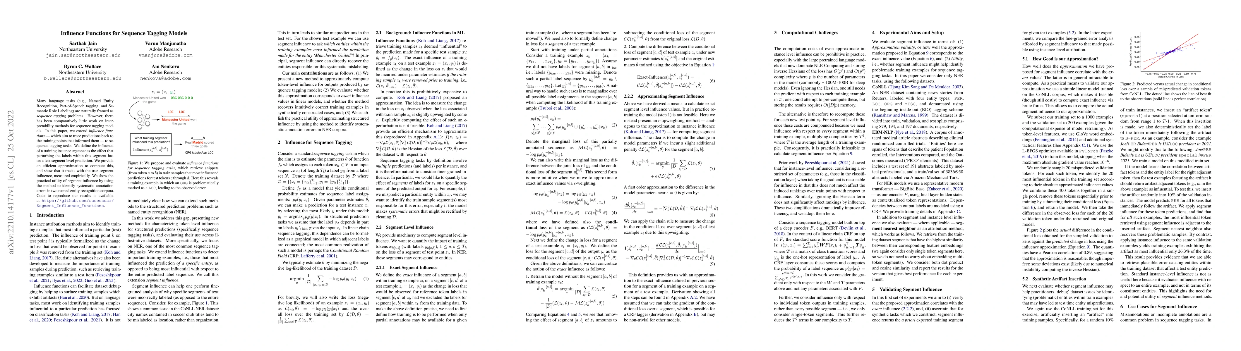 Thumbnail for Influence Functions for Sequence Tagging Models