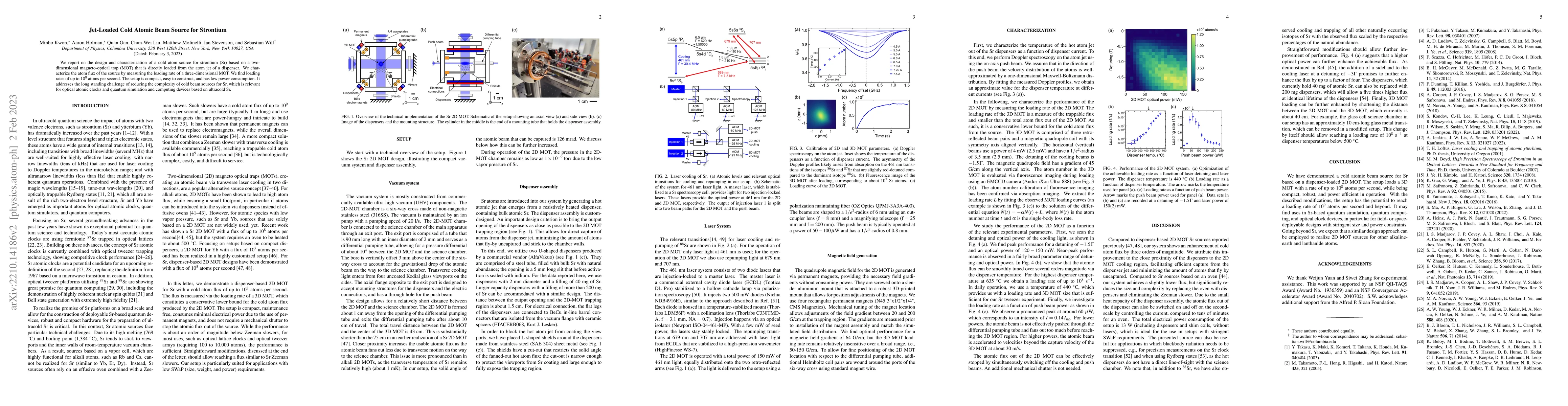 Thumbnail for Jet-Loaded Cold Atomic Beam Source for Strontium