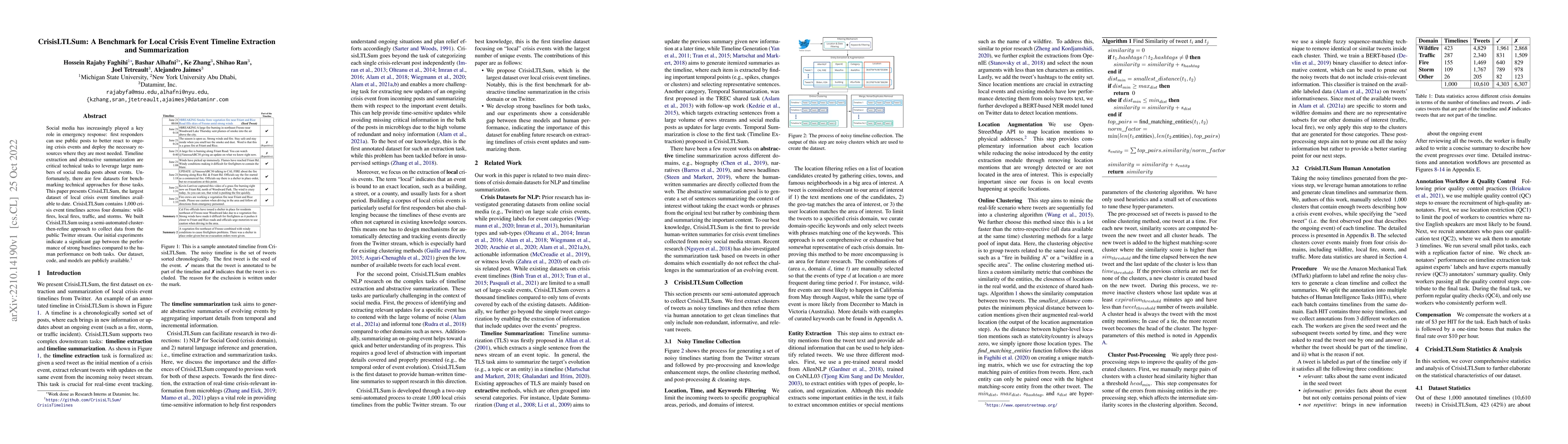 Thumbnail for CrisisLTLSum: A Benchmark for Local Crisis Event Timeline Extraction and
  Summarization
