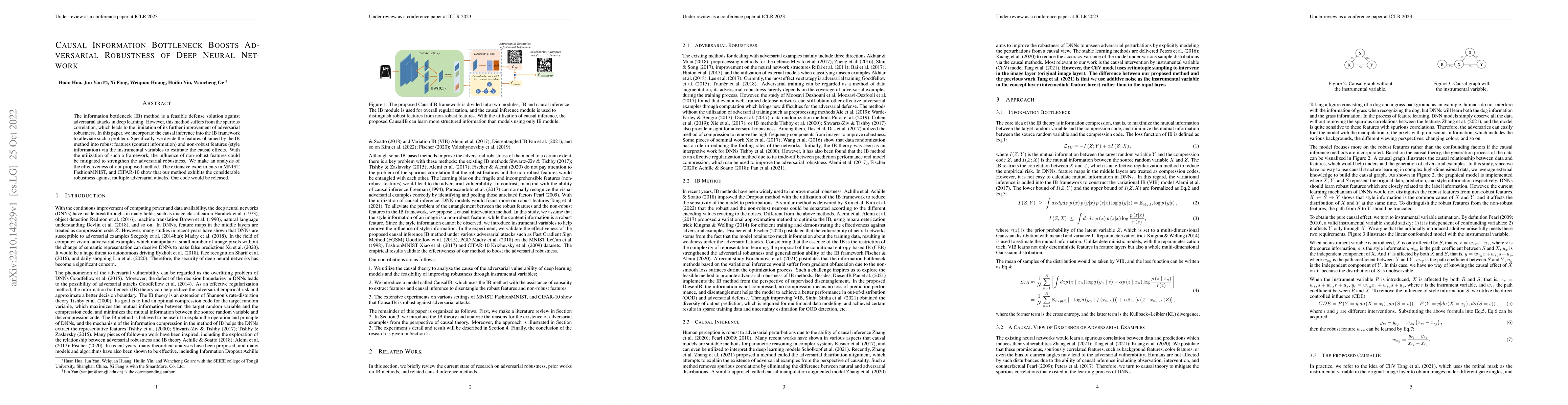 Thumbnail for Causal Information Bottleneck Boosts Adversarial Robustness of Deep
  Neural Network