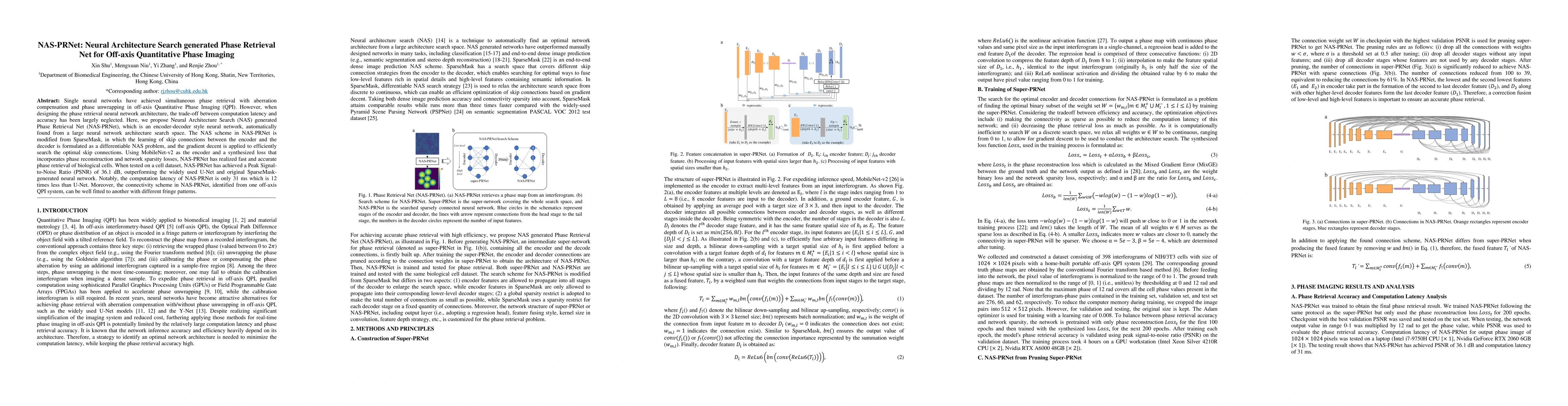 Thumbnail for NAS-PRNet: Neural Architecture Search generated Phase Retrieval Net for
  Off-axis Quantitative Phase Imaging