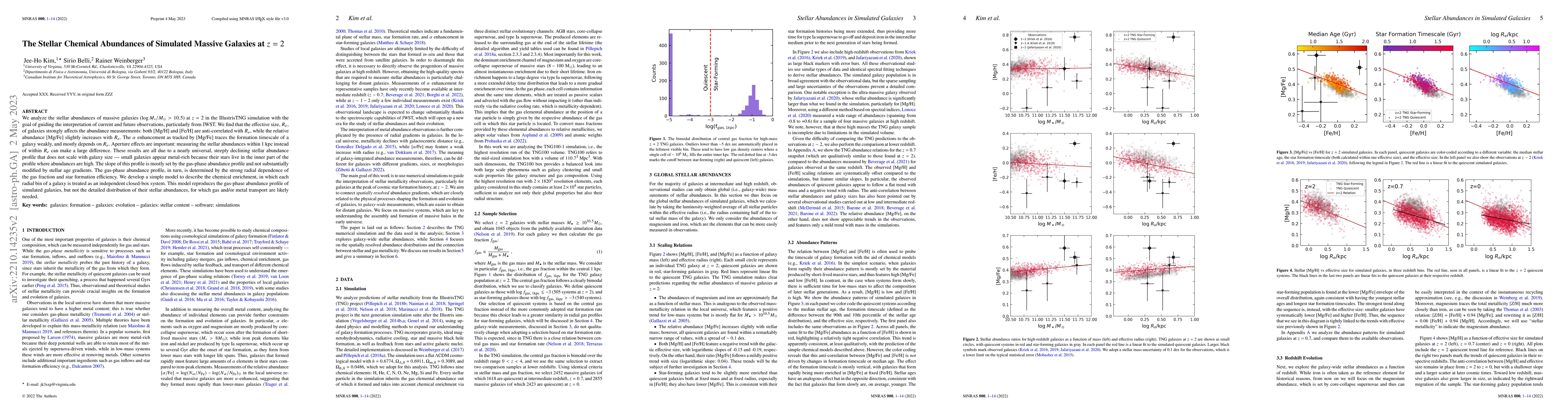 Thumbnail for The Stellar Chemical Abundances of Simulated Massive Galaxies at $z = 2$