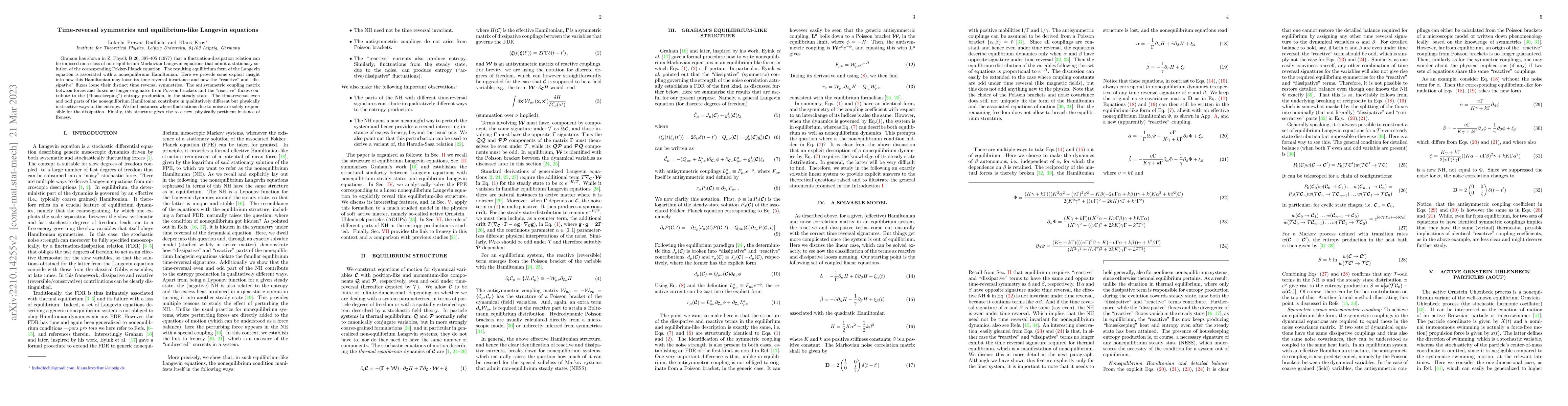 Thumbnail for Time-reversal symmetries and equilibrium-like Langevin equations
