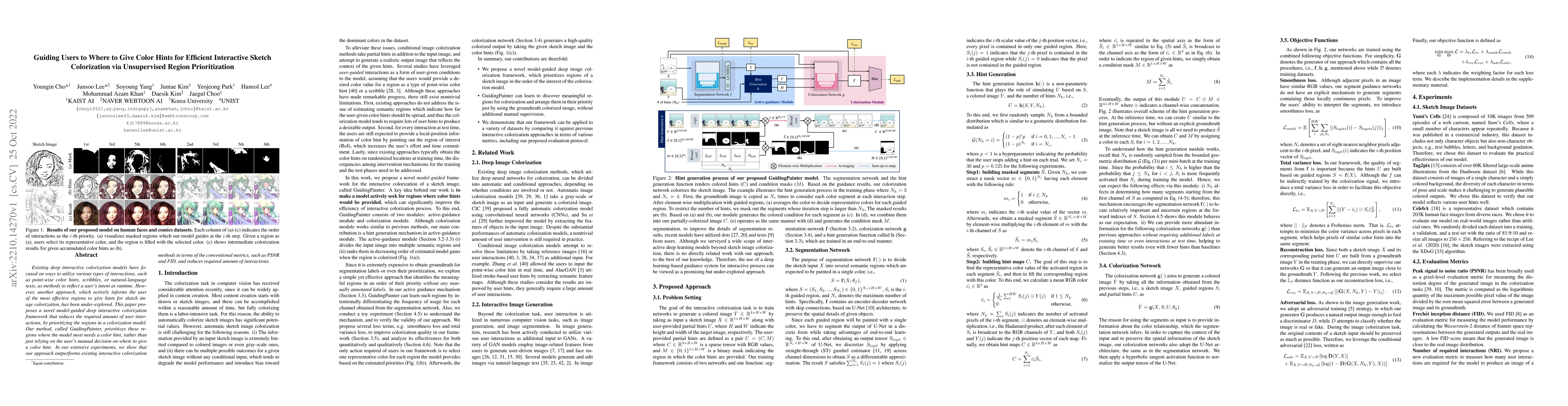 Thumbnail for Guiding Users to Where to Give Color Hints for Efficient Interactive
  Sketch Colorization via Unsupervised Region Prioritization